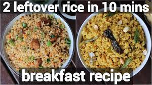 So, toss whatever vegetables you have in your fridge or freezer into a skillet, a scrambled egg, add your leftover rice, and drizzle them with a delicious sauce. 2 Easy Leftover Rice Recipe For Breakfast Lunch Pulihora Fried Rice With Leftover Rice Youtube