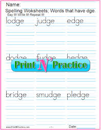 Free downloadable pdf worksheets for teachers: Dge Words Phonics Worksheet Practice Dge Phonogram