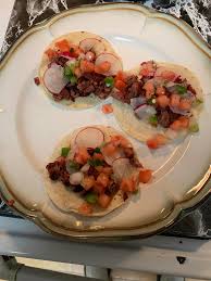 Grilled carne asada street tacos and Mexican street corn for Stacy Huffman!