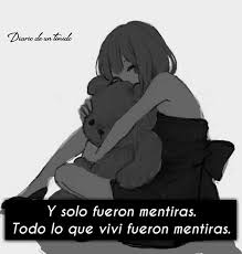 Y Solo Fueron Mentiras Dibujos Tristes Frases De Amor Anime Chica De Anime Llorando