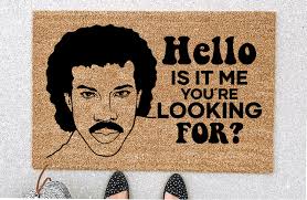 Hello is It Me You Are Looking for Doormat, Housewarming Gift, Welcome  Doormat, Front Doormat, Customize Dog Doormat, Customized Doormat