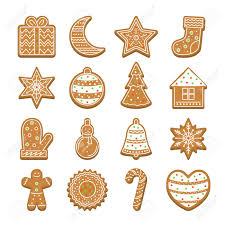 This picture also showcases the cookie monster with the alphabet 'c'. Cartoon Christmas Cookies Icon Set Vector Stock Photo Picture And Royalty Free Image Image 103125739