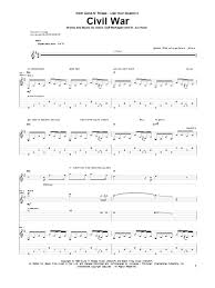 When the thought first came to me. Civil War Partituras Guns N Roses Guitarra Tablatura