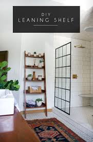 How To Build A Diy Leaning Ladder Shelf Step By Step Guide Brepurposed