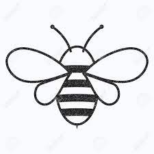 Logo Of The Bee Black And White Bee Icon Vector Illustration Black And White Bee Bee Icon Bee Pictures
