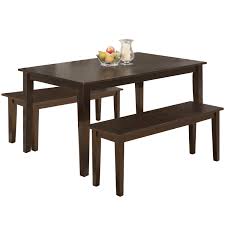 If kitchen or dining space is limited, maximize that space with a round dining set or a dining set with a drop leaf. Dining Table Set Dining Table Kitchen Table And Bench For 4 Dining Room Table Set For Small Spaces Table With Chairs Home Furniture Rectangular Modern Walmart Com Walmart Com