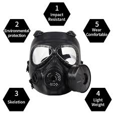 Us 11 17 27 Off M40 Single Fan Gas Mask Filter Paintball Shooting Tactical Army Guard Air Gun Helmet In Helmets From Sports Entertainment On