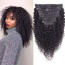 Caliee kinky curly afro extensions. Curly Human Hair Extensions Clip In Off 69 Medpharmres Com