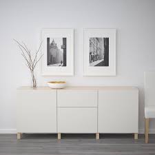 Besta White Stained Oak Effect Lappviken Light Grey Storage Combination With Drawers 180x40x74 Cm Add To Cart Ikea In 2020 Schubladen Ikea Lagerung Ikea Ideen