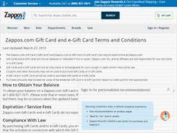 Gift card balance (gcb) checks live giftcard balance. Zappos Gift Card Balance Check Balance Enquiry Links Reviews Contact Social Terms And More Gcb Today