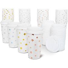 To go coffee cups disposable. 48 Pack Cute Foil Stars Insulated Disposable Coffee Cups With Lids 16oz Paper Hot Cup To Go For Twinkle Little Star Baby Shower Birthday Events Walmart Com Walmart Com
