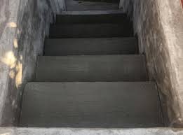 These are my basement stairs before i painted them. Concrete Step Repair All Complete Construction