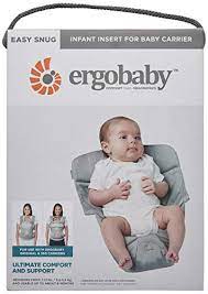 Amazon Com Ergobaby Easy Snug Infant Insert Grey Premium Cotton Everything Else