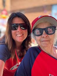 Today was our annual St. Louis Cardinals Patio Party. Staff and residents  gathered outside to watch the game