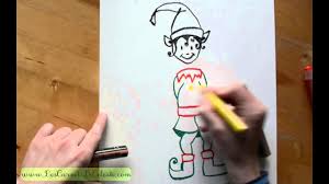 Gentil père noël dessin à colorier. Comment Dessiner Un Lutin Youtube