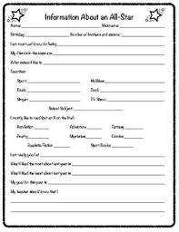 Student Information Sheet Student Interest Survey Inventory Student Interest Survey Student Information Student Information Sheet