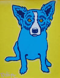 Erase the gray lines and add bits of extra fur. Blue Dog George Rodrigue Art For Sale Blue Dog Art Blue Dog Dog Art