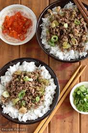 Easy Korean Ground Beef Rice Bowl On The Table In 20 Min In 2020 Ground Beef Rice Dinner With Ground Beef Beef And Rice