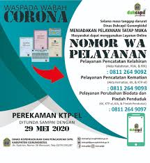 Percaya gak urus akta lahir hanya tiga jam di disdukcapil kabupaten bogor tanpa calo dan bisa urus sendiri semuanya sudah terintegrasi secara online? Nomor Whatsapp Pelayanan Dukcapil Gunungkidul Dinas Kependudukan Dan Pencatatan Sipil Kabupaten Gunungkidul