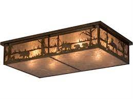 We focus on everything from silverware to picture frames to furniture, and forget about the area just above our heads. Meyda 35 Wide Glass Rustic Lodge Flush Mount Light My184447