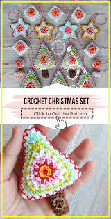 Crochet Christmas Set Easy Pattern Christmas Crochet Patterns Crochet Xmas Holiday Crochet