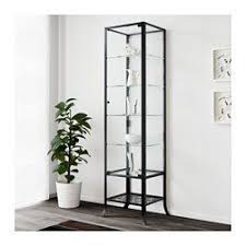 Klingsbo Glass Door Cabinet Black Clear Glass 17 3 4x70 7 8 Ikea Glass Cabinet Doors Glass Cabinets Display Glass Door