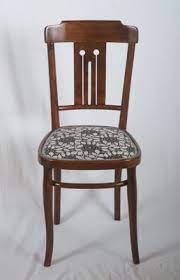 Chaise De Salle A Manger Art Nouveau En Bois Courbe Et Tissu Par Josef Hoffmann En Vente Sur Pamono