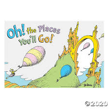 Dr Seuss Oh The Places You Ll Go Backdrop Oriental Trading In 2020 Backdrops Banner Backdrop Diy Photo Booth