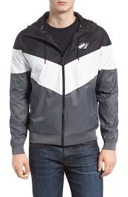 Black And Grey Nike Jacket Windrunner Wind Water Repellent Hooded Jacket Main Color Black Summit White Dark Grey Hooded Jacket Nike Windrunner Mens Nike Jacket