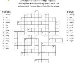 Themed crossword puzzles with a human touch. Crossword Worksheets Free Printables Education Com