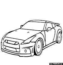 Nissan Gtr Coloring Page Free Nissan Gtr Online Gtr Drawing Nissan Gtr Car Drawings
