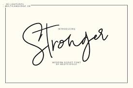 Stronger Script Fonts Handwritten Fonts Font Bundles
