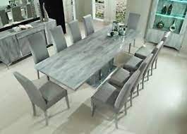 Get the best deal for dining room transitional lamps from the largest online selection at ebay.com. Alexa Grey Marble Effect Italian 180cm Extending Dining Table Chairs Ebay Grey Dining Room Table Modern Dining Room Tables Grey Dining Tables