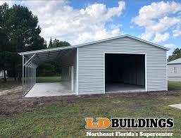 40x50 shop 40x25 roof extension. Steel Buildings Carports Yulee Callahan Fl