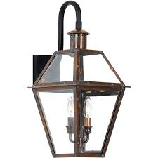 Quoizel Ro8411ac Aged Copper Rue De Royal 2 Light 23 Tall Outdoor Wall Sconce Lightingdirect Com