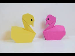 Origami Little Duck Tutorial Henry Phạm Youtube Origami Duck Origami Art Drawings For Kids