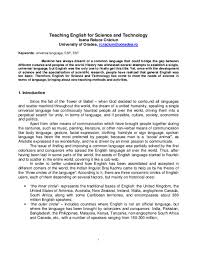 Learning needs and motivation c. Pdf Teaching English For Science And Technology Raluca Ioana I Craciun Academia Edu