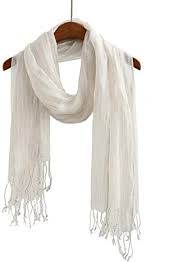 Cotton Scarf Shawl Wrap Soft Lightweight Scarves And Wraps For Men And Women Beige White At Amazon Women S Clothing Store