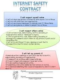 Internet Safety Contract For Middle School Students Internet Safety Contract Internet Safety Safety Contract