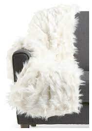 Celebrity Home Luxe Faux Mohair White Fur Throw Fur Throw White Fur Celebrity Houses