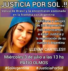 Córdoba, apoyo y difusión compas! #JusticiaPorSol La familia necesita se  viralice el caso y poder conseguir repatriar el cuerpo de Sol a  Argentina🙏🏾 #JusticiaPorSol #RepatriacionDelCuerpoYa #SolArgentina  #BastaDeFemicidios #VivasNosQueremos