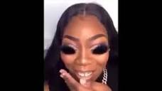 black girl with big false eyelashes (official meme) - YouTube