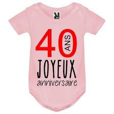 Cumulez 5% de vos achats avec notre programme de fidélité. Body Bebe Rose Joyeux Anniversaire 40 Ans Bebe Fille Blanc Cdiscount Pret A Porter