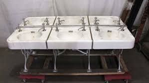 1910 six unit school gang bathroom sink