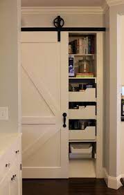 This pantry from real simple is double the fun, with not one but two sliding barn doors at its entrance. Interior Barn Door Traditional Kitchen A Tree Lined Street