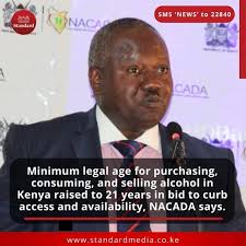 Kenya raises legal drinking age to 21