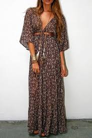 Black 3 4 Sleeve Maxi Dress Tiny Floral Plunging Neck 3 4 Sleeve Maxi Dress Maxi Dress With Sleeves Online Dress Shopping Fashion