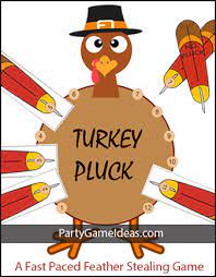 Turkey Pluck Thanksgiving Game Of Kids And Adults