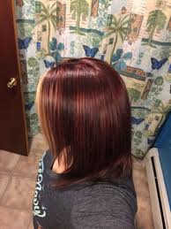 Red Highlights Violet Lowlights With Chunky Blonde Front Red Highlights Red Hair Long Hair Styles