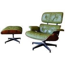 avocado green leather eames lounge chair and ottoman 1967 the modern vault orange county ca eames lounge chair lounge chair lounge chairs living room